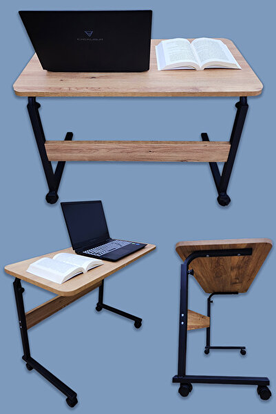 MONTESEV Yükseklik Ayarlı Laptop Sehpası Ve Çalışma Masası - Atlantik Çam (TE...