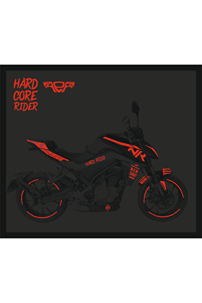 CF Moto Nk250 Sticker Seti Eski Kasa Reflektörlü Reflektif Kırmızı