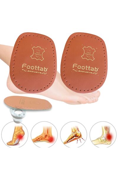 Foottab Topuk Dikeni Tabanlık, - Kahve - Hakiki Deri Topukluk, Yarım Ayakkabı...