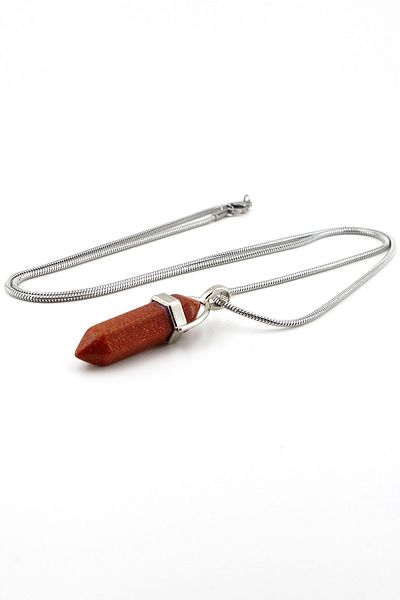 Solfera Men's Necklace - Italian Steel Chain, Star Stone Natural Stone Q0729