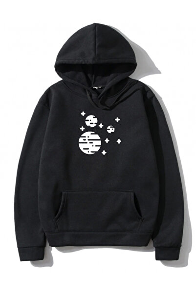 Vordevia Planets Design Štampano Zima Oversize kroj Sa kapuljačom Dukserica (...