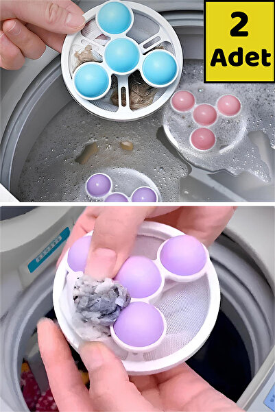 Riddex 2 Li Çamaşır Makinesi Toz Tiftik ve Evcil Hayvan Kedi Köpek Tüy Toplay...