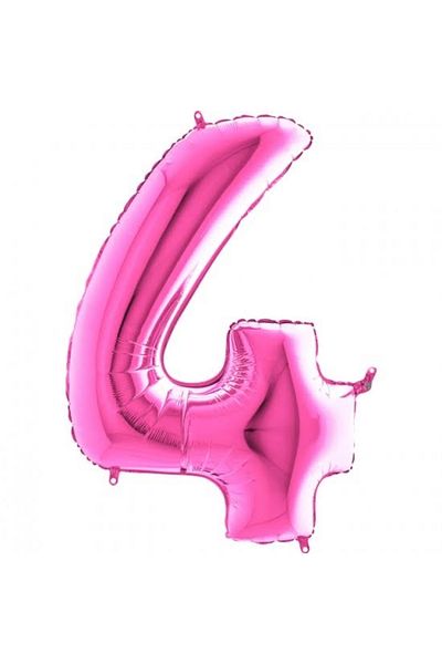 Çemrek Süs Parti Pink 4 Foil Balloons 40 inch 100 cm