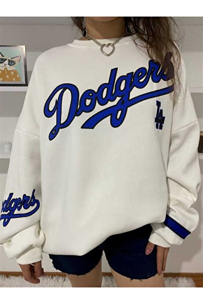 Vordevia Доджърс Оувърсайз бял суитшърт