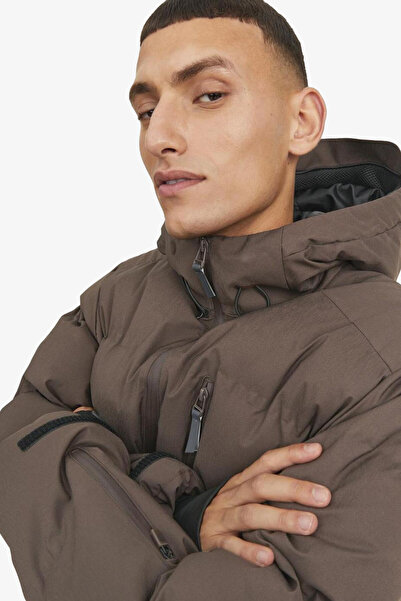 Jack & Jones Ανδρικό καφέ παλτό Jcosweep 12238998-Καφέ