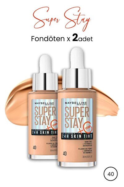 Maybelline New York Maybelline Super Stay 24h Skin Tint Fondöten 40 30 ml X 2...