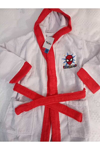 Özdilek Spiderman Grey Nakışlı Disney Lisanslı Kapüşonlu Çocuk Bornozu 5/6 Yaş