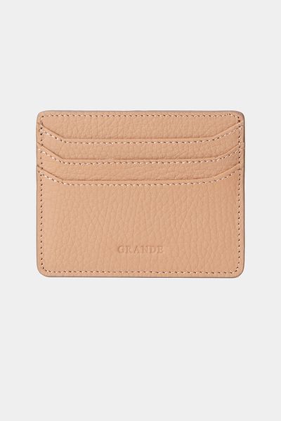Grande 3633 Genuine Leather Super Thin Women Men Card Holder Biscuit