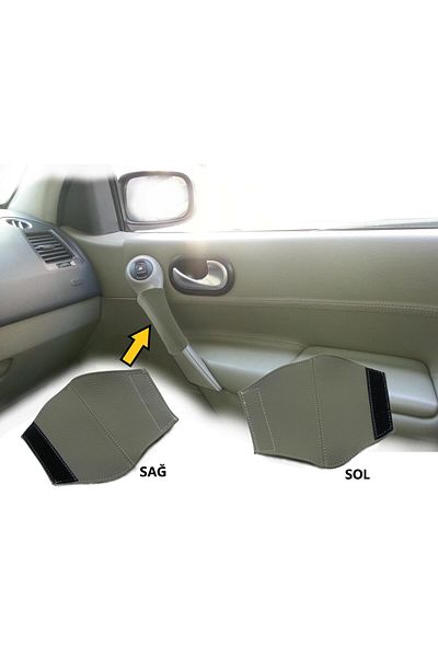otovista Megane 2 Beige Door Pull Handle Grip Housing Set