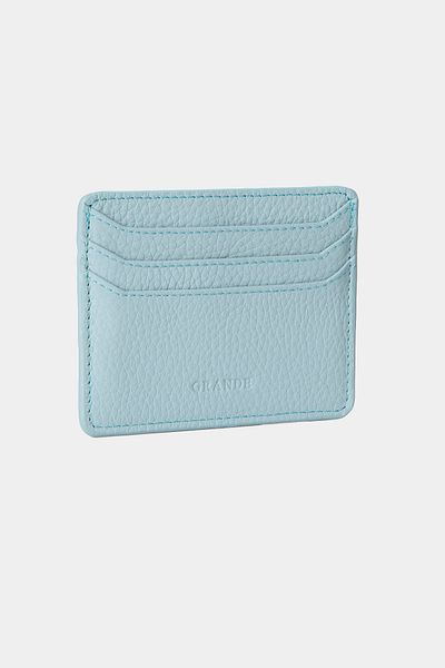 Grande 3633 Genuine Leather Super Thin Women Men Card Holder Mint