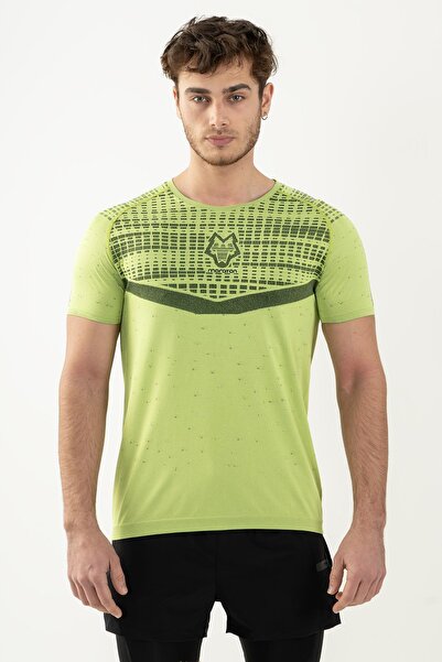 MARATON Slimfit Men's Crew Neck Neon Yellow T-Shirt