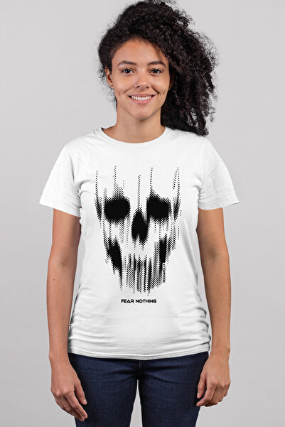 ROCKANDROLL Matrix Skull bela majica kratkih rukava za žene T-shirt
