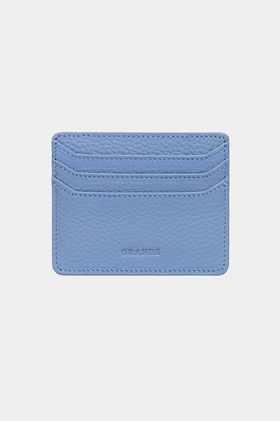 Grande 3633 Γνήσιο δέρμα Super Slim Γυναικεία Ανδρική θήκη για κάρτες Ice Blue
