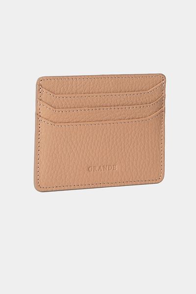 Grande 3633 Genuine Leather Super Thin Women Men Card Holder Biscuit