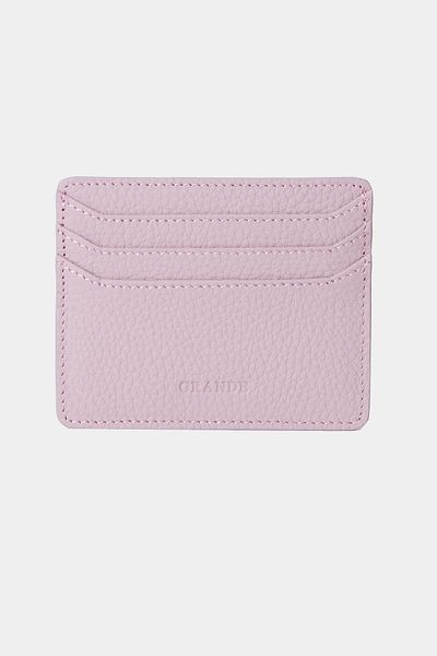 Grande 3633 Genuine Leather Super Thin Women Men Card Holder Lilac