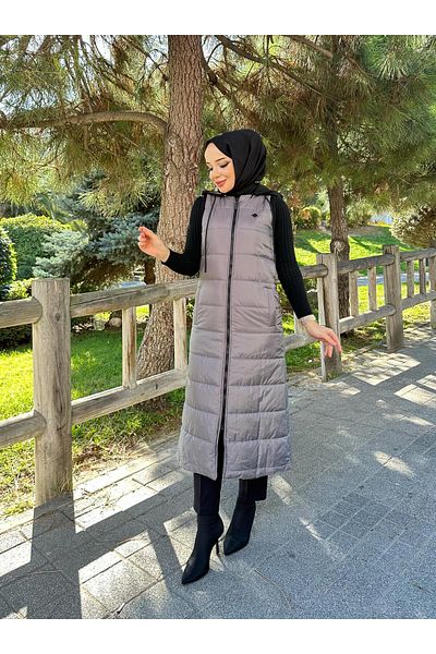 Doque سترة رياضية شتوية طويلة مبطنة قابلة للنفخ للنساء 50007