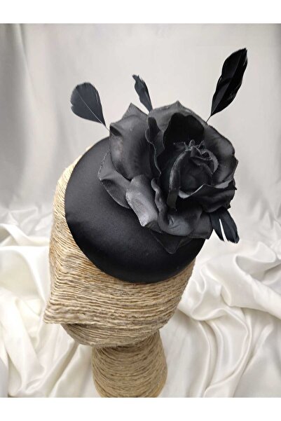 vivienmillineryhats SİYAH KEP , GELİN ŞAPKASI, NİKAH KEPİ, SAÇ AKSESUAR, NİŞA...