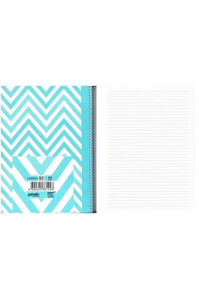 Mynote A4 pp cover 80 sheets 80g striped SPRELLY 4 pieces (thick leaves thick plastic cover)