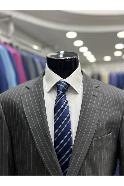 MASSARO WOOL STRIPED SUIT DRESS