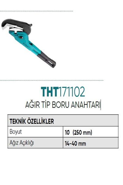TOTAL 250 MM HEAVY TYPE PIPE WRENCH THT171102