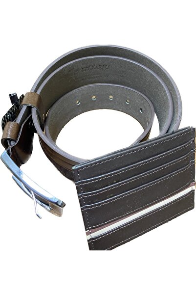 Karalı Deri KARALI Men's Belt Suitable for Jeans and Canvas Brown Color 4214-2-115 cm