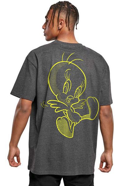 ROCKANDROLL Ανδρικό μπλουζάκι Cheerful Bird Anthracite με κοντό μανίκι με στάμπα στην πλάτη