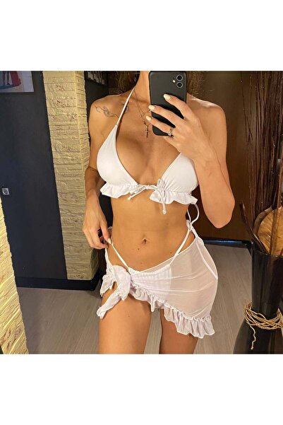 ŞAHPERA BUTİK Дизайнерський комплект бікіні та парео