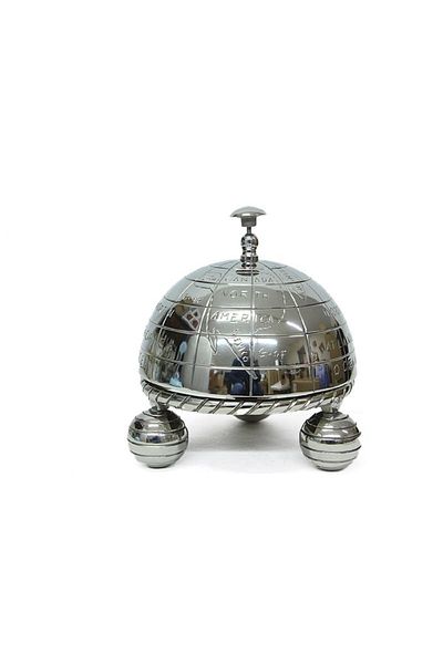 hediyeconcepti Desktop Aluminum Metal World Reception Bell