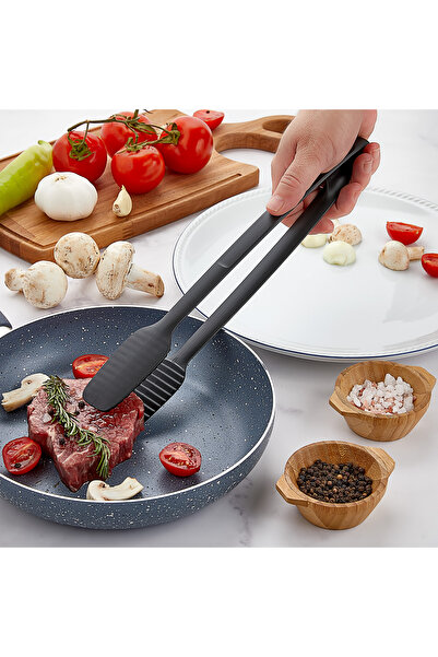 ÖzSa Home 7 Piece Fireproof Non-Stick Teflon Coated Serving Set Ladle Colander Spatula Spoon Plastic Serving Set