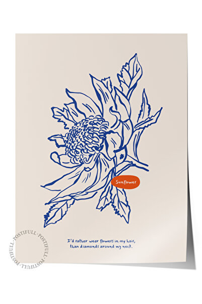 Postifull Αισθητική αφίσα τοίχου - Αφίσα χωρίς πλαίσιο με βοτανικό σχέδιο - Δ...