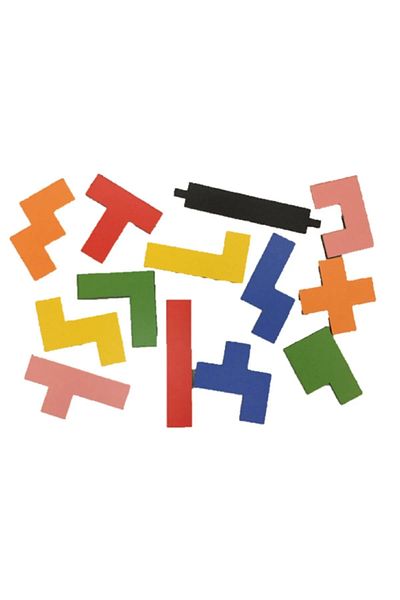 POPKONSOL Wooden Puzzle Intelligence Puzzle Tetris Game Educational Toy