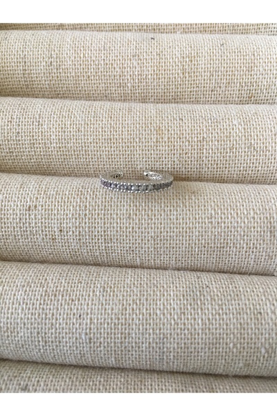 zirkon taşlı kıkırdak küpe, silver