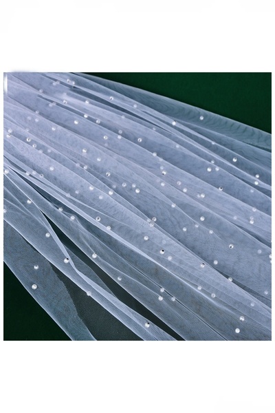 BBA TULLE STORE Țesătură de perle 1MT, voal, eșarfă, voal de mireasă, voal de...