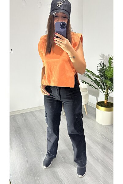 Siyah Kargo Denim