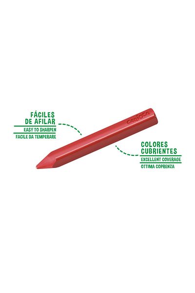 CARIOCA 12-Piece Jumbo Pastel Crayons - Non-Polluting Triangle Hands, Washable