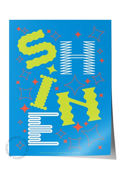 Postifull Lettering Art Themed Wall Poster, Aesthetic Frameless Poster - Living Room, Bedroom Wall Painting