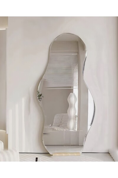 FNC CONCEPT Modern Boy Aynası Asimetrik 170x75cm (Ahşap taban ile birlikte)