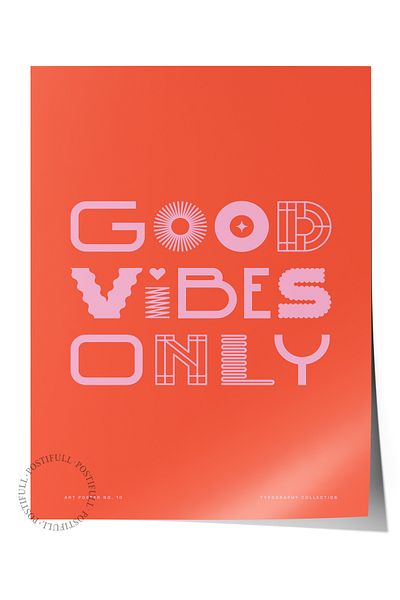 Postifull Lettering Art Themed Wall Poster, Aesthetic Frameless Poster - Living Room, Bedroom Wall Painting