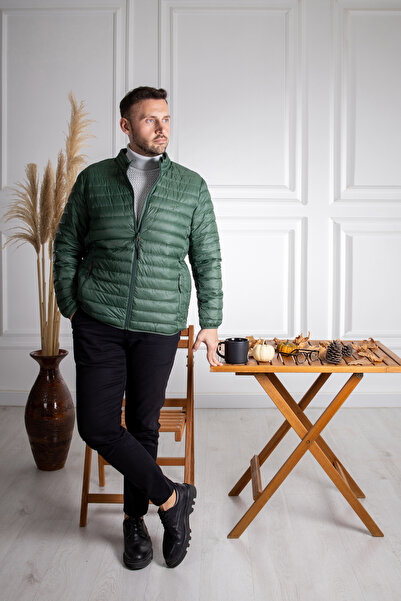 Sarar Interview Regular Fit (KLASİK KALIP) Kaz Tüyü Yeşil Mont