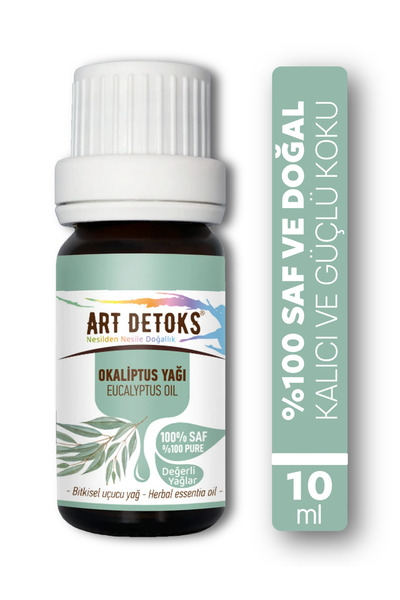 Art Detoks زيت الأوكالبتوس - 10 مل، طبيعي ونقي 100%