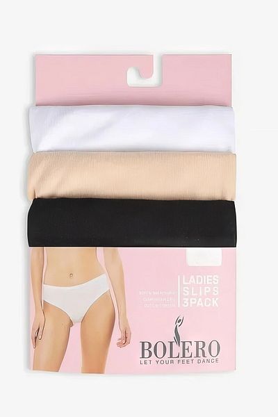 Bolero Black and White Women's Slip Panties Set of 3