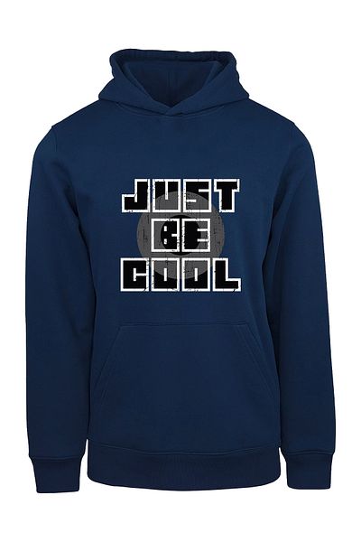 ADA BEBEK ÇOCUK Унисекс Джъмбо черен суичър с качулка Just Be Cool