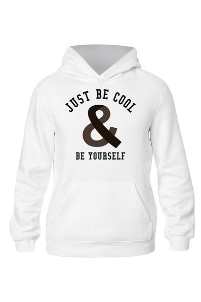 ADA BEBEK ÇOCUK Unisex Μαύρο Cool Be Yourself Hooded φούτερ