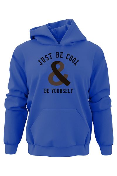 ADA BEBEK ÇOCUK Unisex Μαύρο Cool Be Yourself Hooded φούτερ