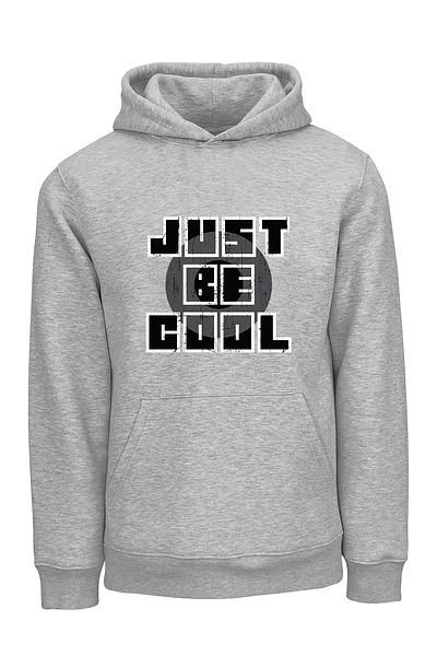 ADA BEBEK ÇOCUK Unisex Jumbo Black Just Be Cool φούτερ με κουκούλα