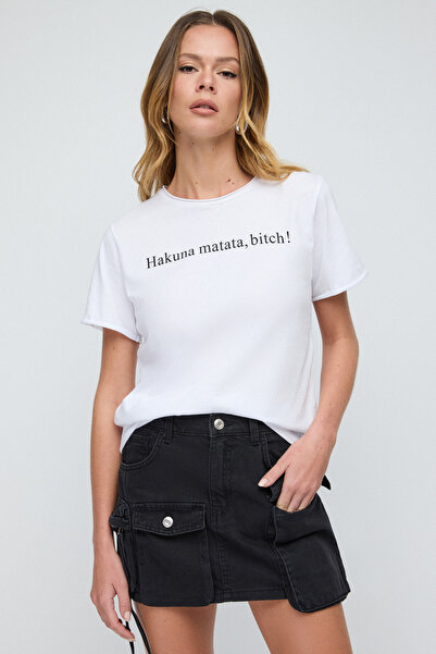 No Matter What Slogan Printed Basic T-shirt