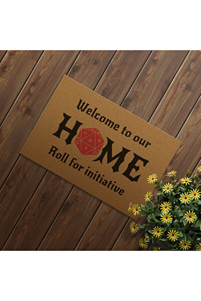 Decovetro Door Front Carpet Mat Welcome to Our Home Patterned 40 X 60 cm