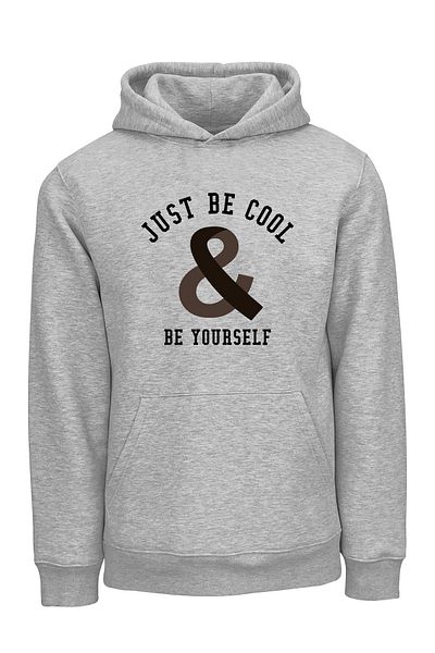 ADA BEBEK ÇOCUK Unisex Μαύρο Cool Be Yourself Hooded φούτερ