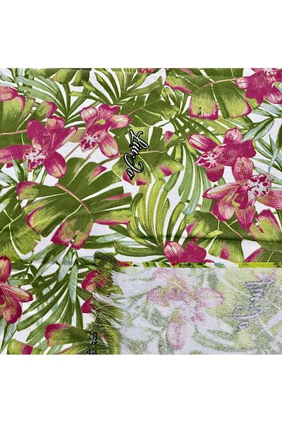 Lucy and Home FLEUR PRINTED ΠΑΡΑΛΙΑ, ΠΕΤΣΕΤΑ ΝΤΟΥΣ 90Χ170ΕΚ, ΠΡΑΣΙΝΗ