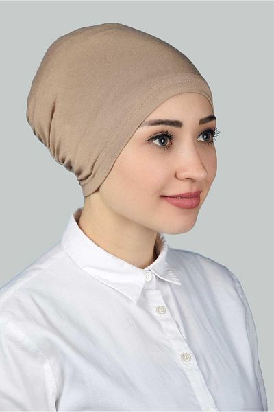 Altobeh Έτοιμο πρακτικό ελαστικό καπό Hijab με κουμπωτό καπό σκούρο